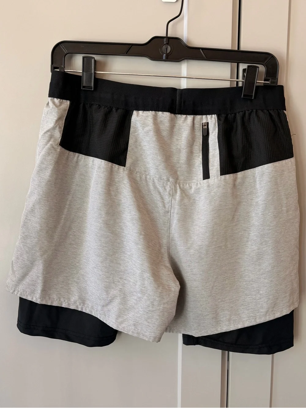 YoungLA 105 Compression Shorts 2.0 Light Grey Black 2-in-1 Men’s Medium
